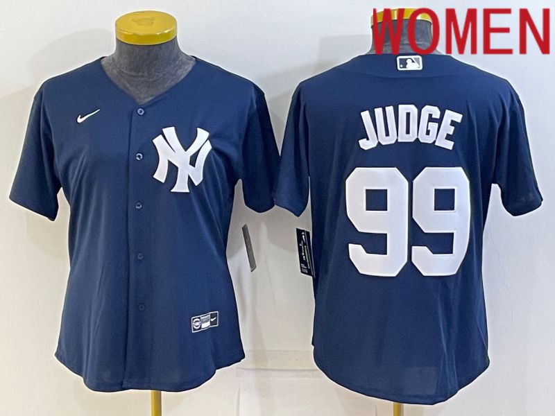Women New York Yankees #99 Judge Blue Game Nike 2022 MLB Jersey